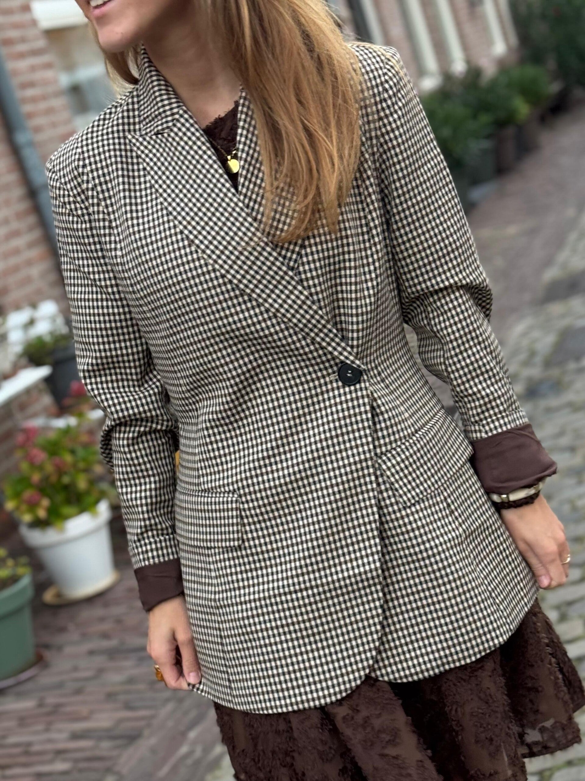 Ruitjes blazer