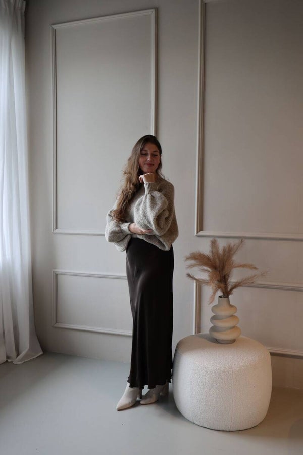 Cozy knit taupe