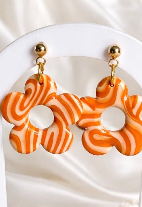 Orange/blanc