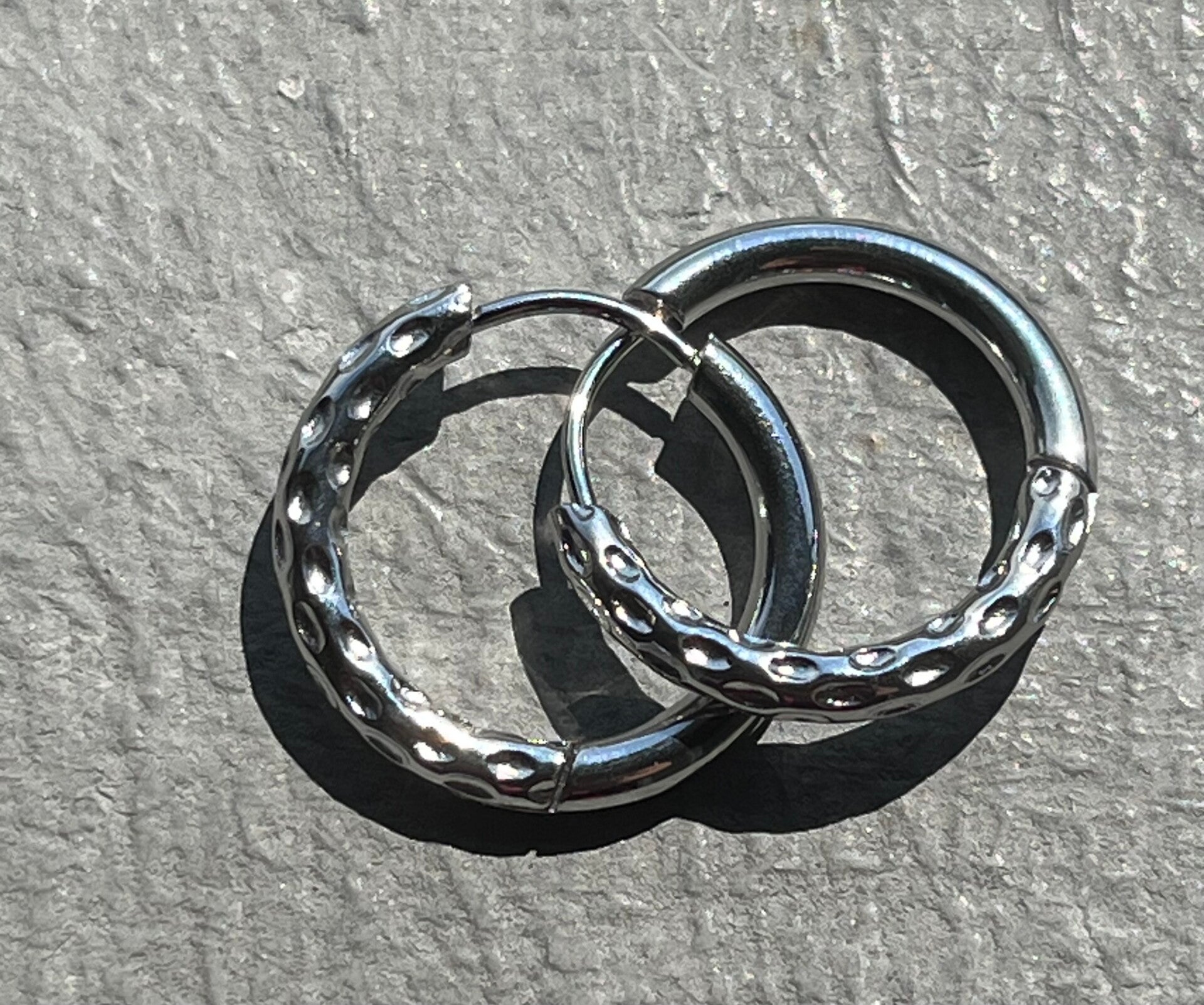 Martelées réversibles argentées 19mm
