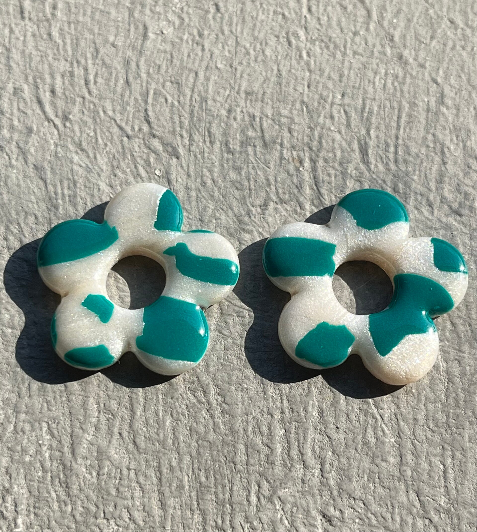 Blanc nacré / vert