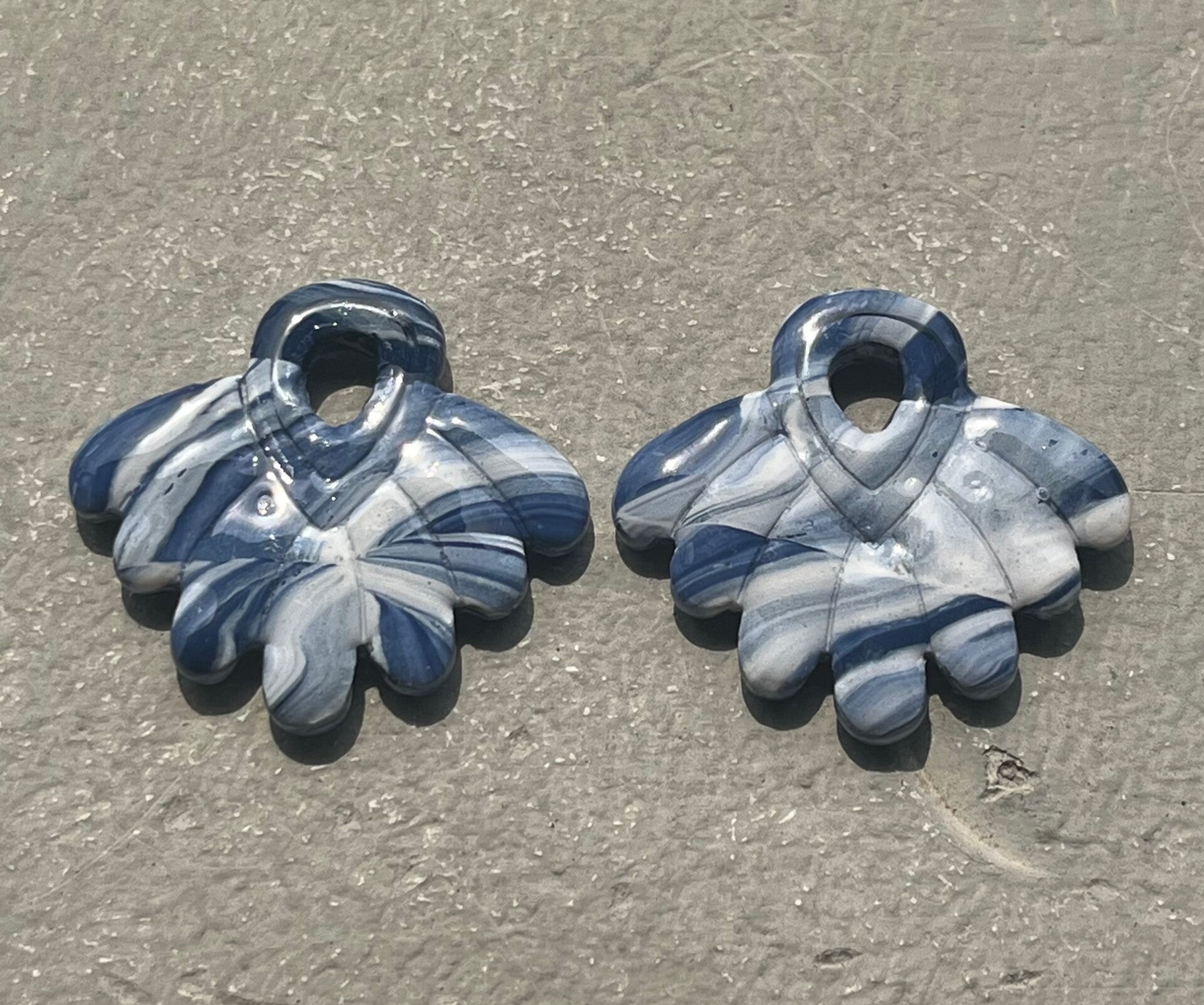 Blanc/bleu marine