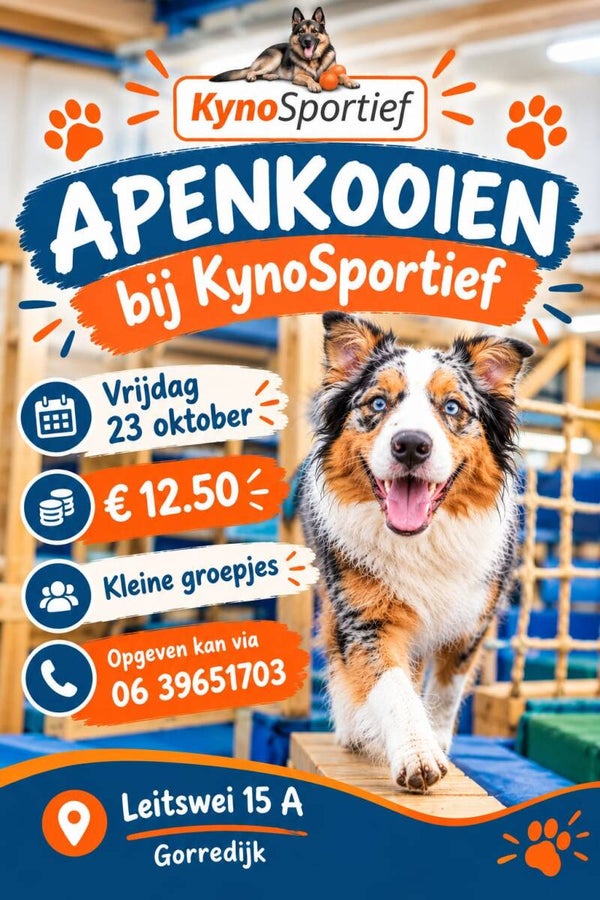 Dinsdag Apenkooiendag bij KynoSportief