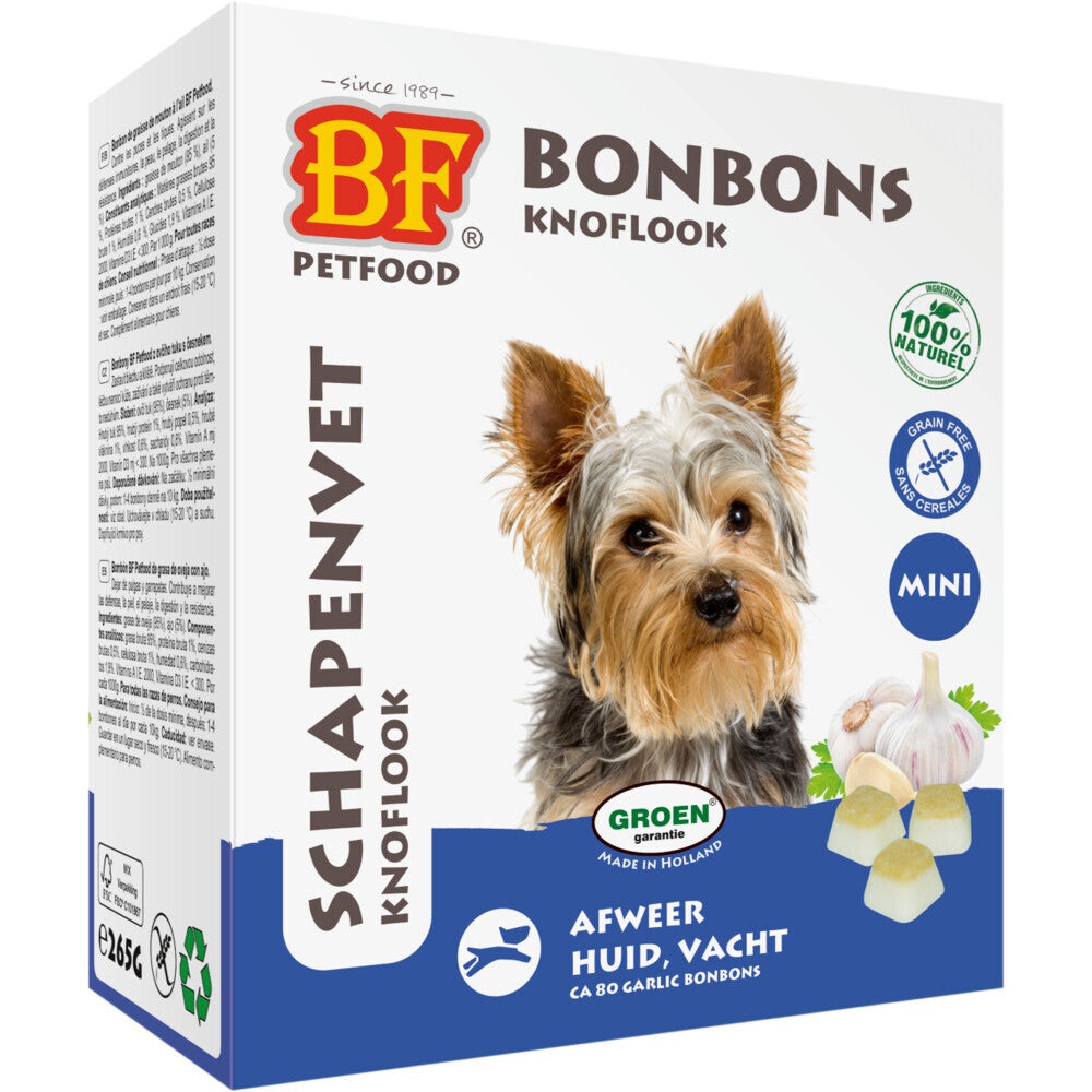 BF Schapenvet Mini Bonbons met Knoflook 80 st