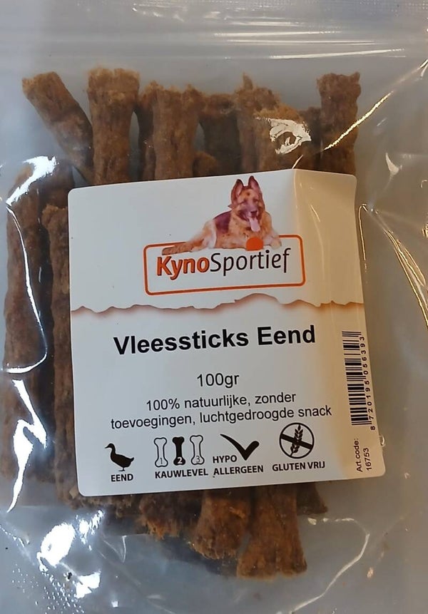 Vleessticks Eend 100 gr