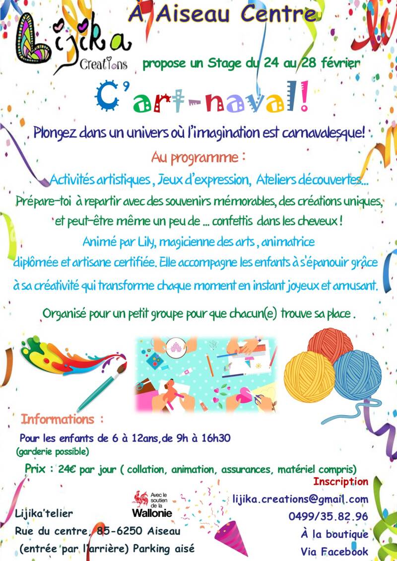 Stage créatif Aiseau