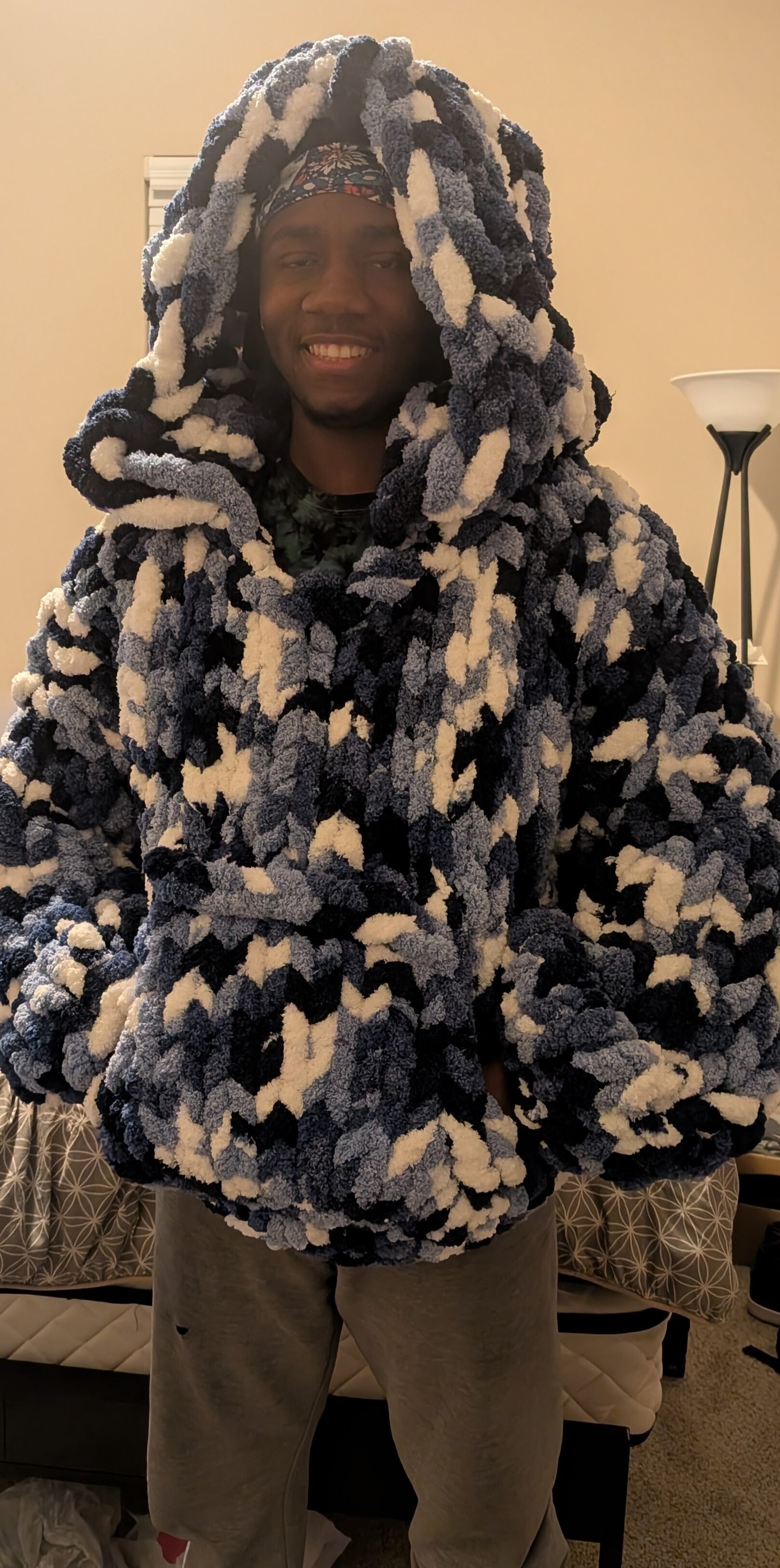Hand knit Hoodie