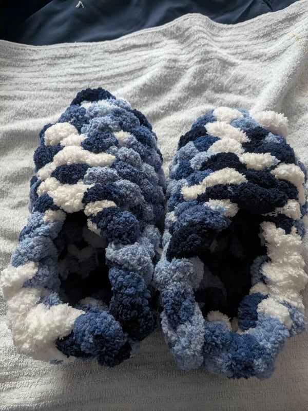 Hand-knit slippers