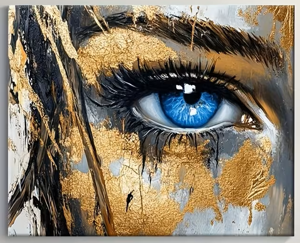 Vrouw met blauw oog - Schilderen op nummer