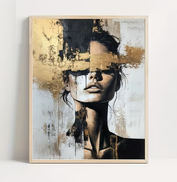 Vrouw met blinddoek - Schilderen op nummer