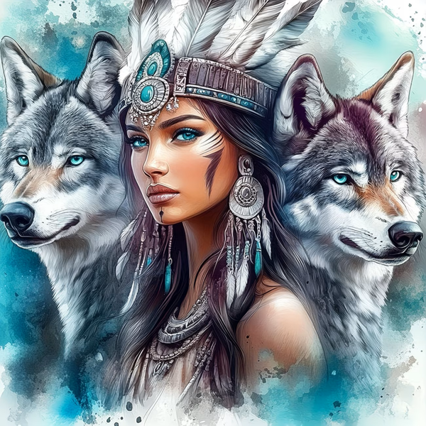 Indiaan - Diamond painting