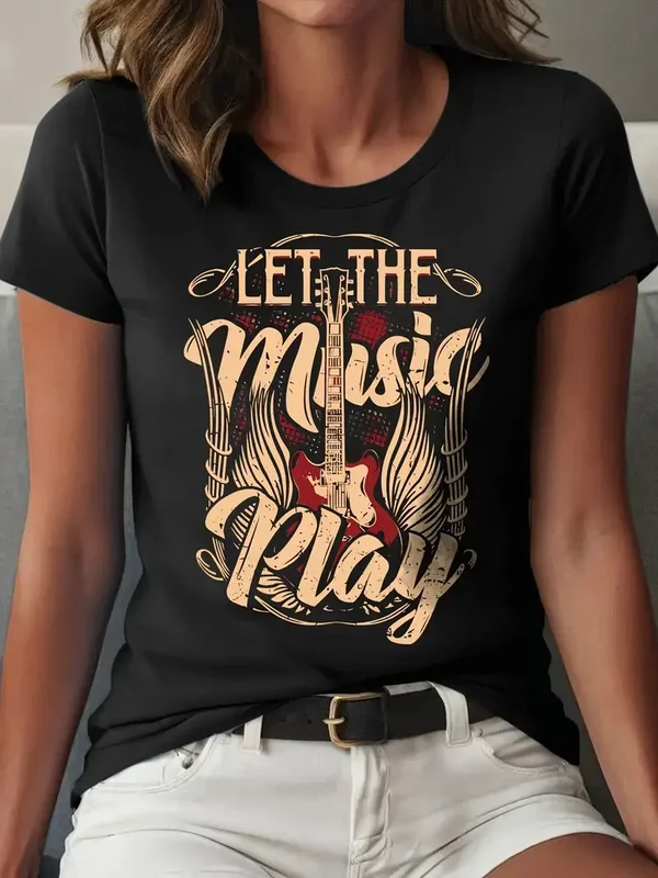 Dames shirt: Let the Music Play