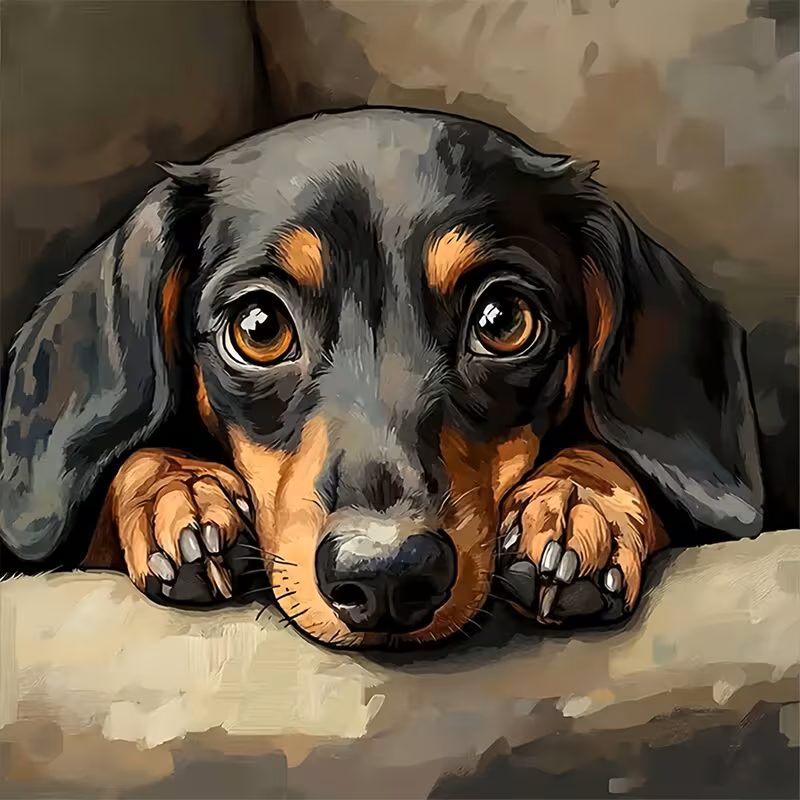 Teckel - Diamond painting