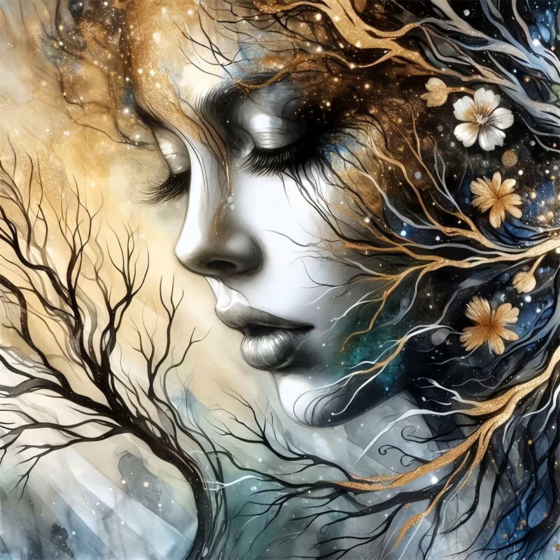 Inspirerende vrouw - Diamond painting