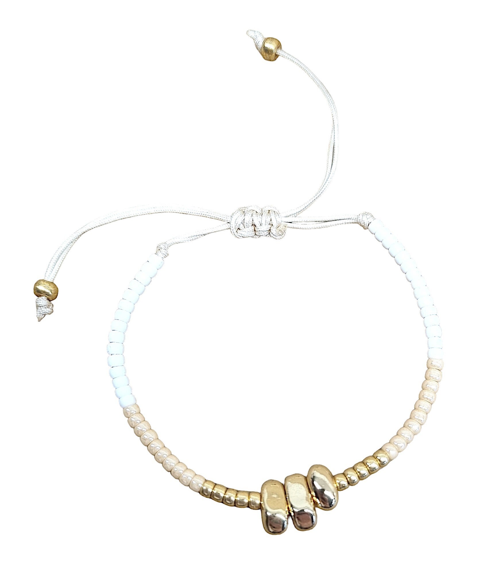 Winter Bride Armband #5 – Handgemaakte Verstelbare Armband met Miyuki Beads | Luclo Arts