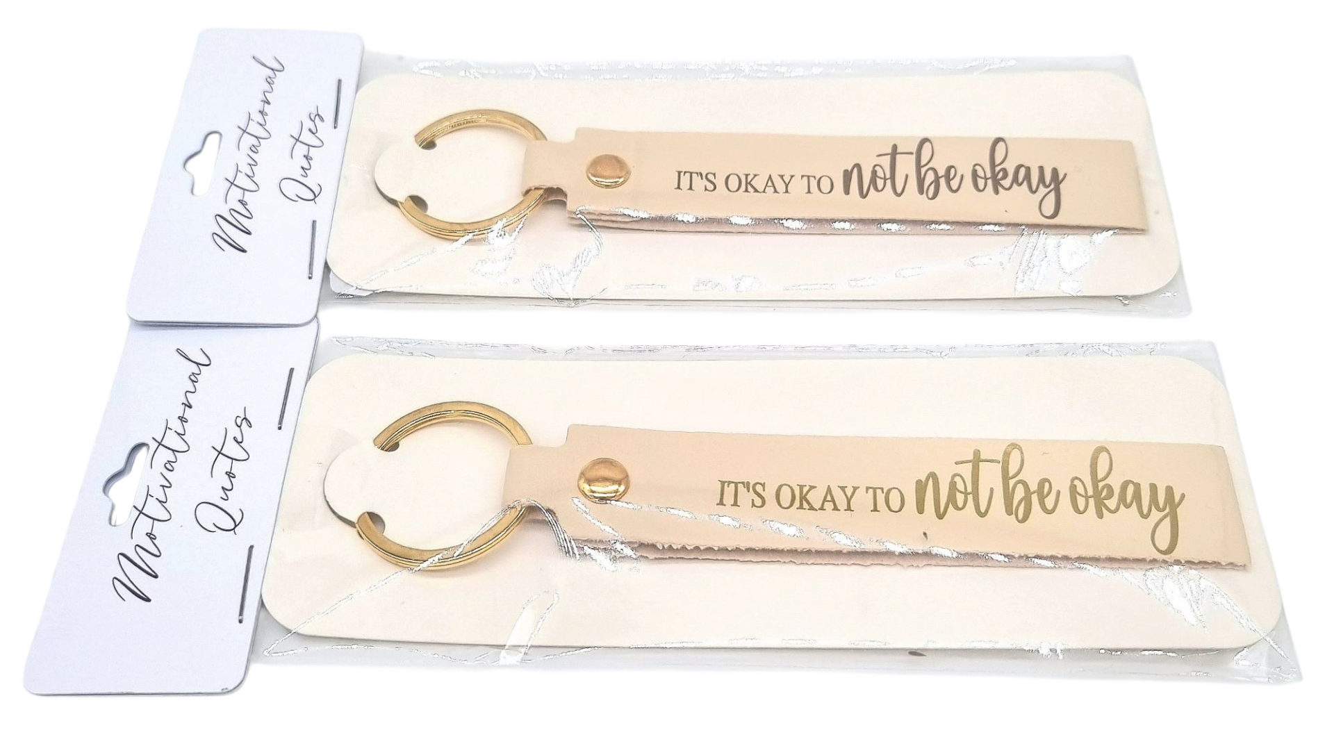 Sleutelhanger imitatie leer It's okay to not  be okay