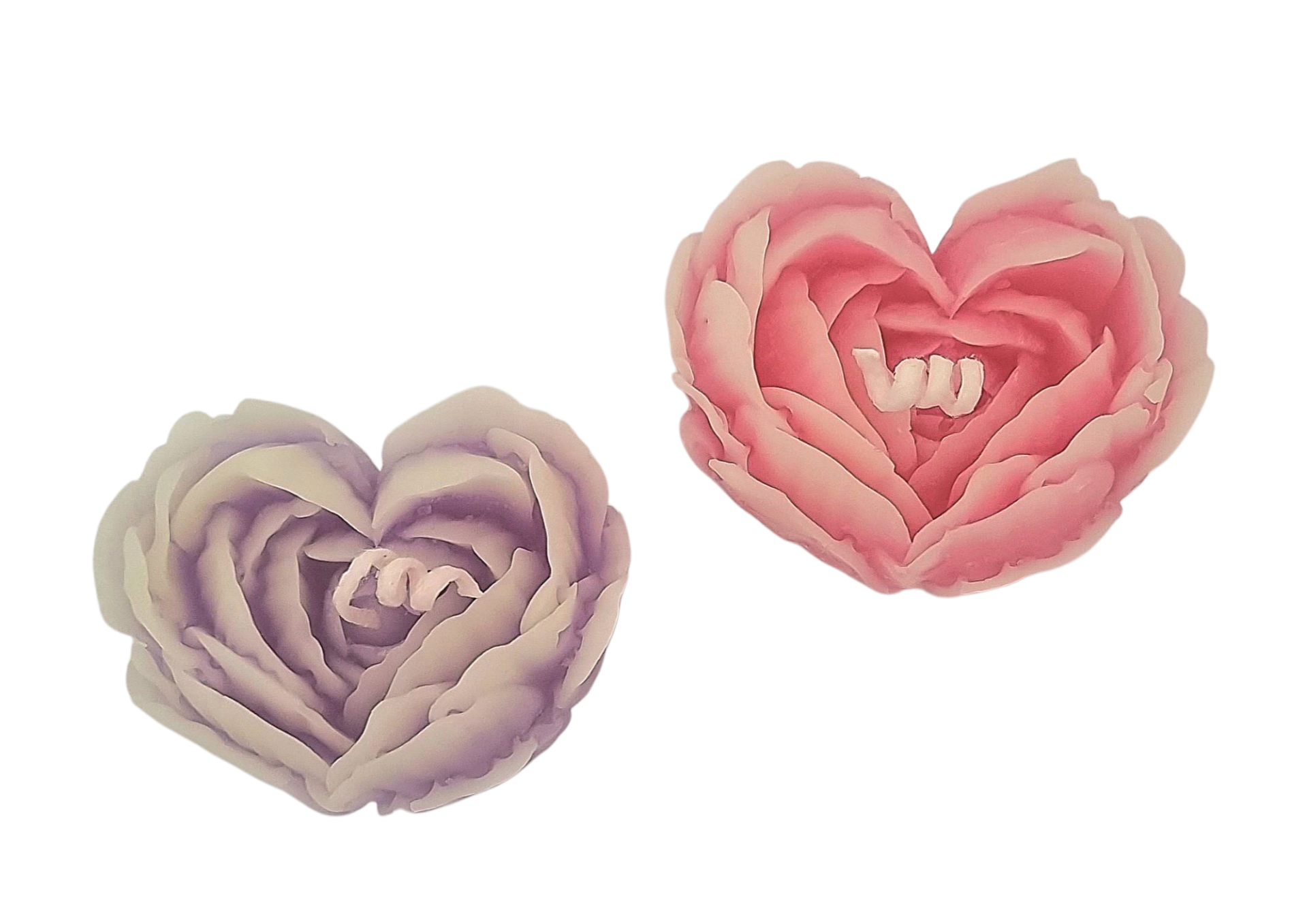 Handpoured Floral Heart Rose Candle #2 – Rustieke Kaars van Natuurlijke bijenwassen | Luclo Arts