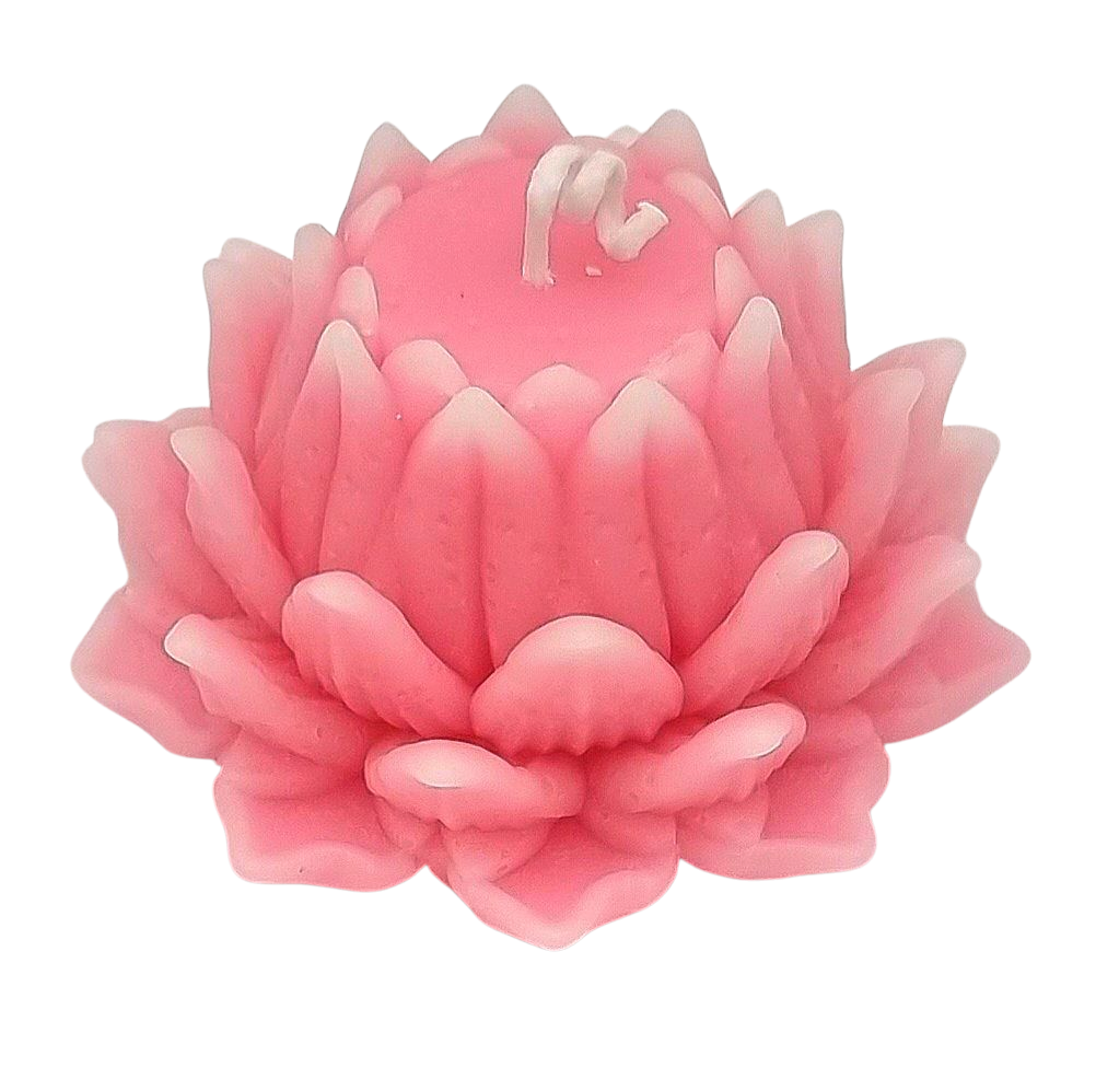 Handpoured Floral High Lotus Candle #1 – Ambachtelijk Gegoten Kaars van Bijenwas | Luclo Arts
