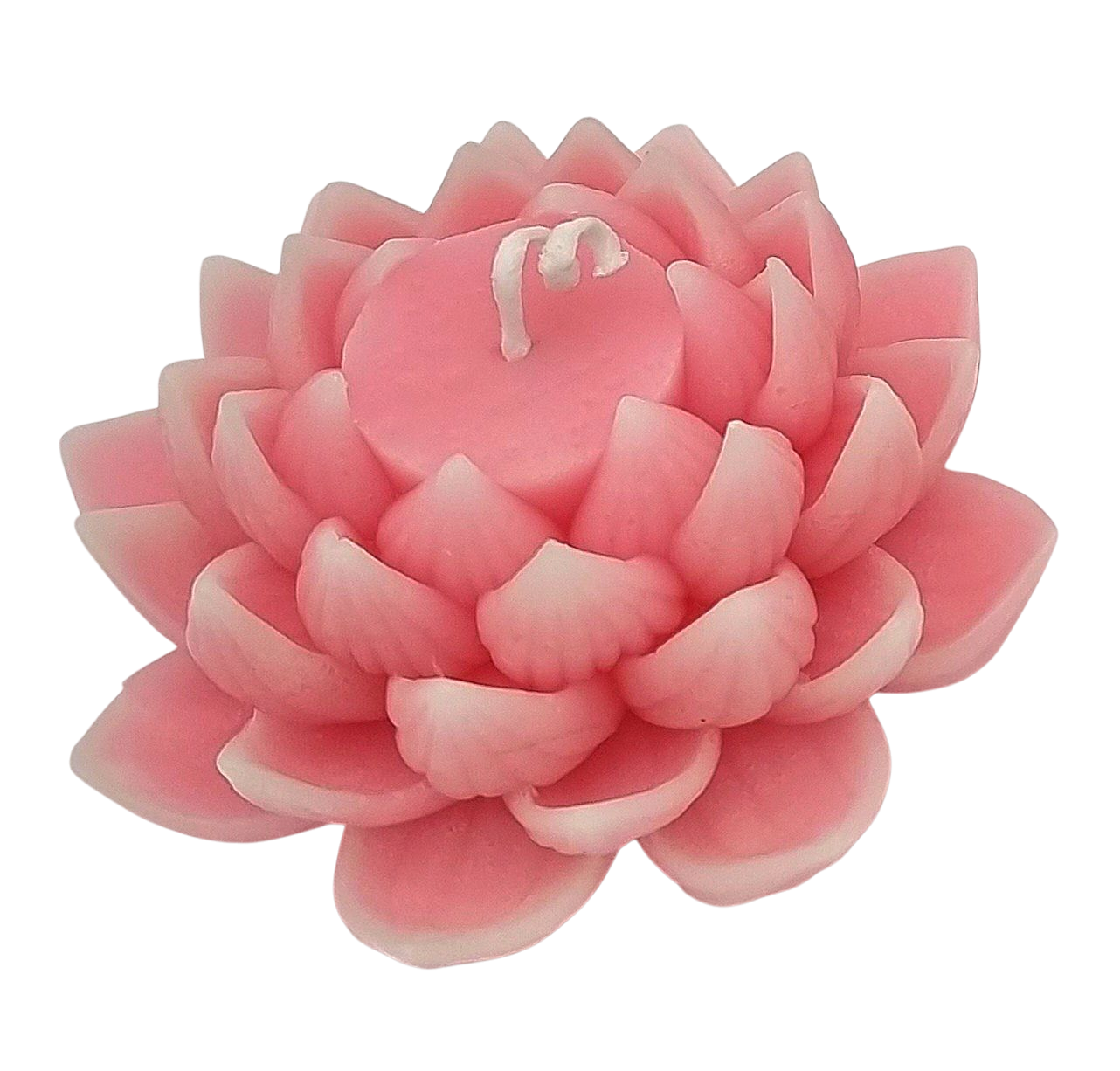 Handpoured Floral Low Lotus Candle #1 – Rustieke Kaars van Natuurlijke Wassen | Luclo Arts