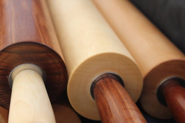 HAND TURNED TIMBER ROLLING PINS