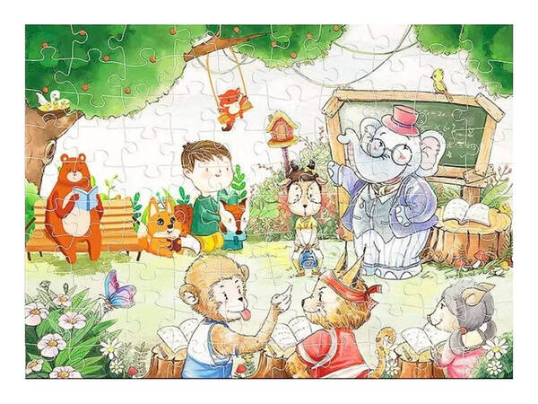 PUZZLE SZKOŁA DLA ZWIERZĄT 100 ELEMENTÓW