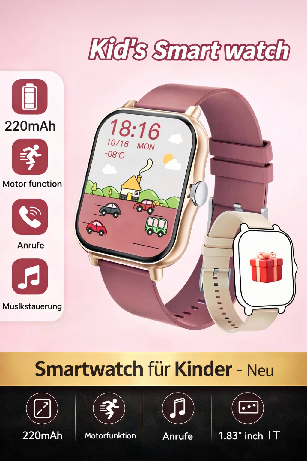 Touchscreen. Perfekt als Geschenk für Jungen und Mädchen.