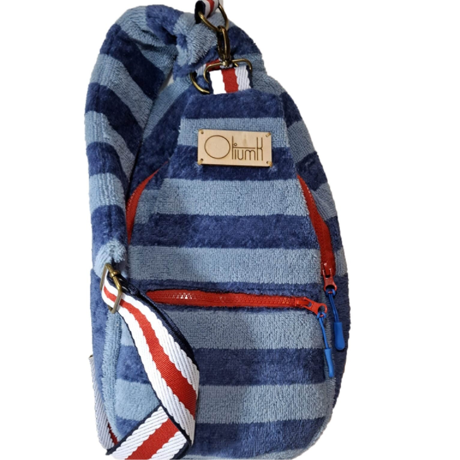 Rugzak blauw gestreept