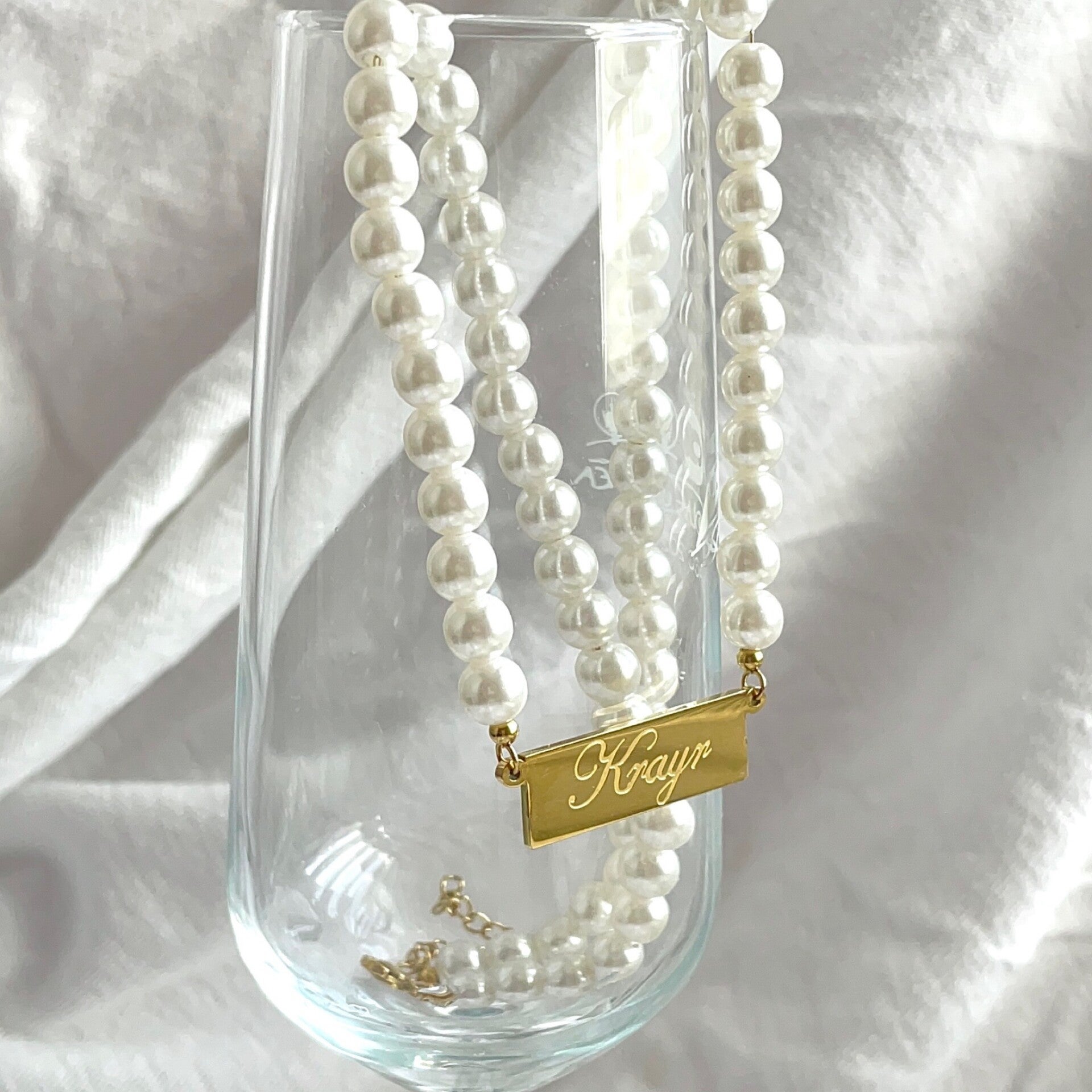 Stainless Steel Pearl Necklace