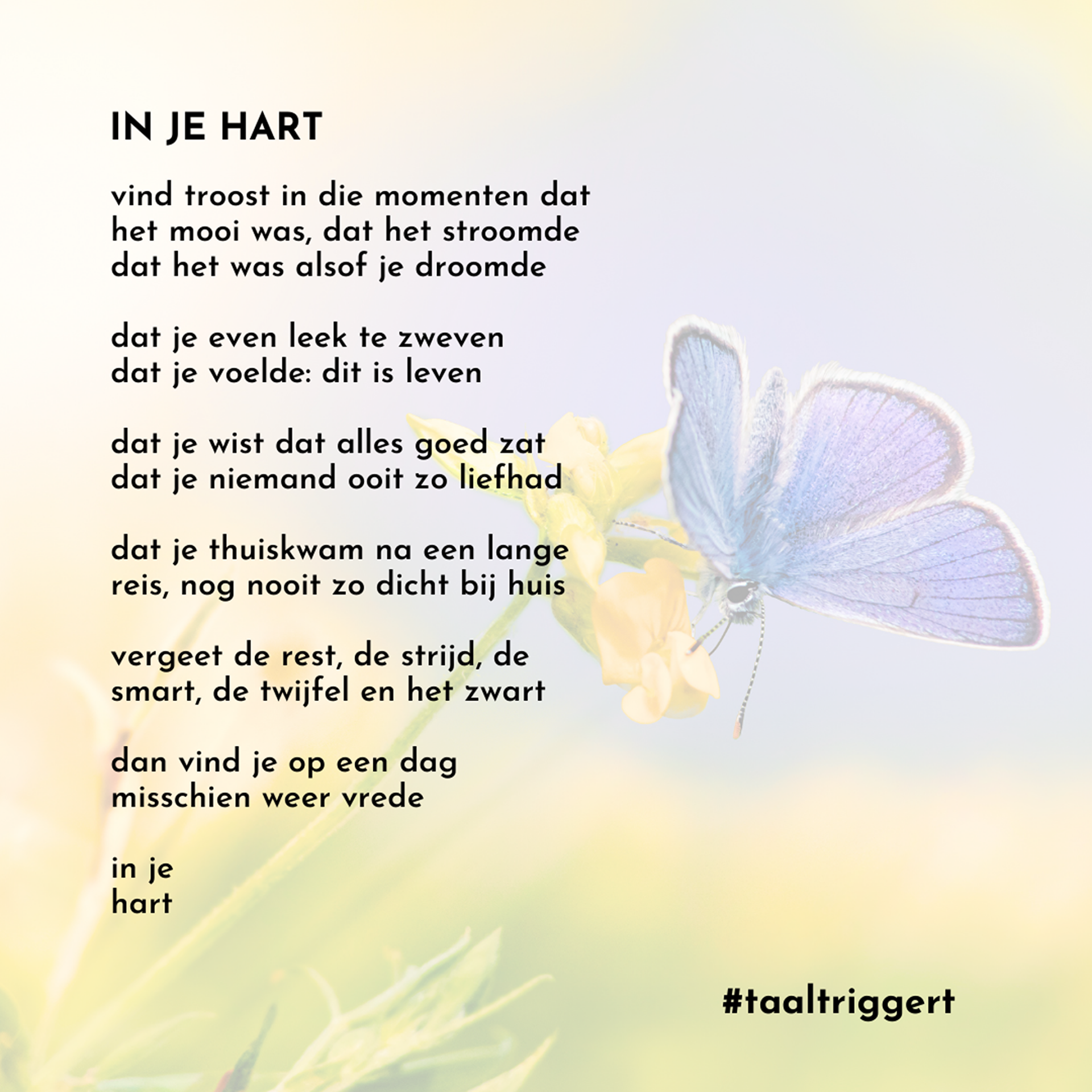 In je hart
