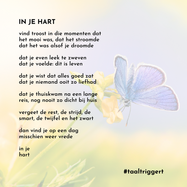 In je hart