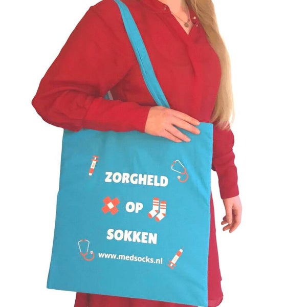 🦸‍♀️ Zorgheld op Sokken Tas | voor Helden in de Zorg 🦸‍♂️