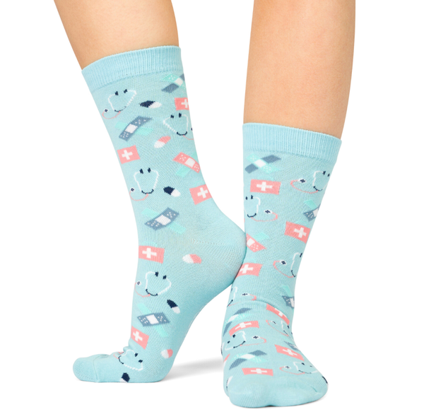 🟦 Zorg Sokken Blauw & Roze 💕