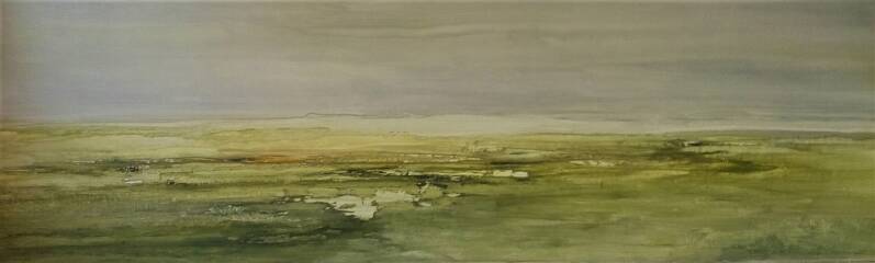 Lentewei, olieverf op papier op forex, 180 x 50 cm