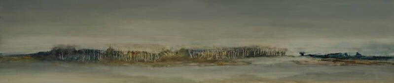 Island, olieverf op papier op dibond, 180 x 40 cm