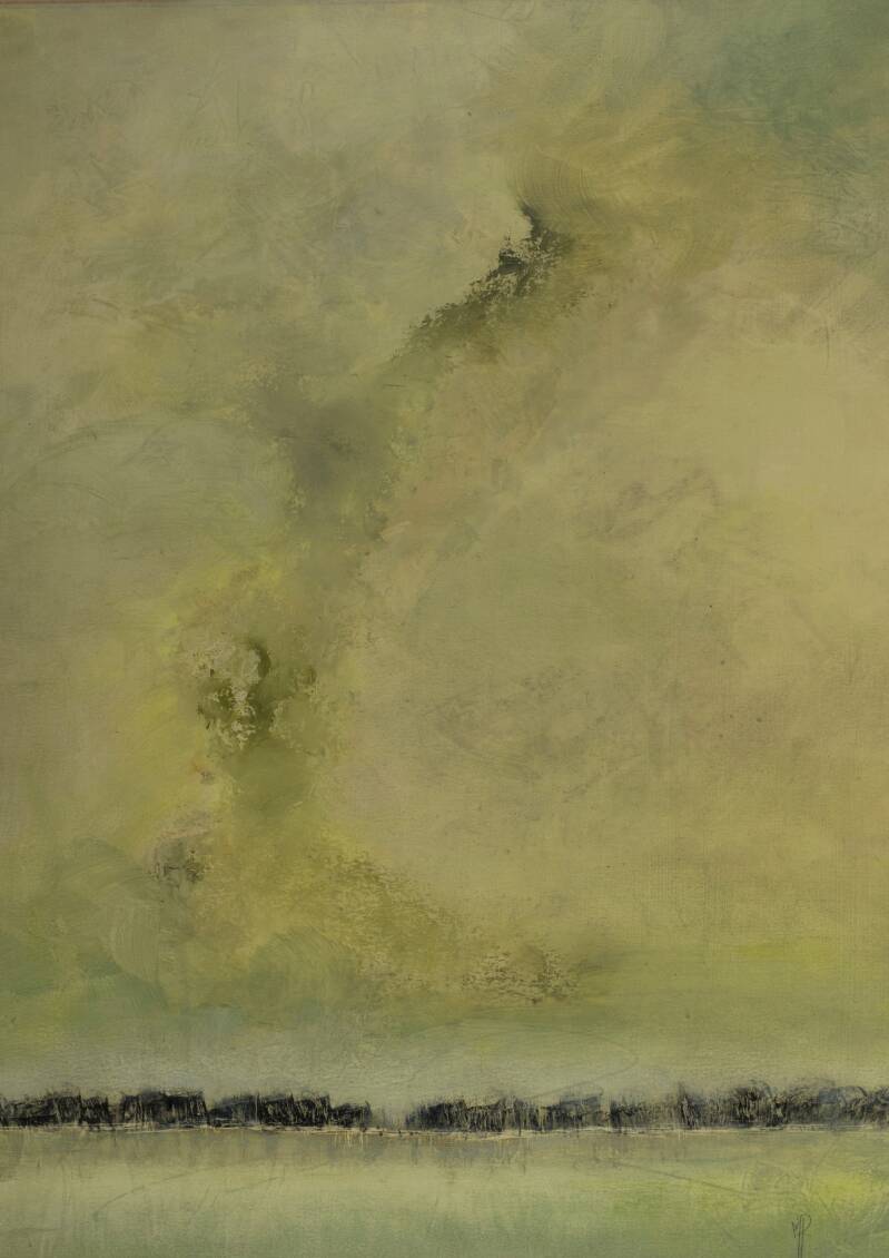 Down to earth, olieverf op papier, 70 x 90 cm