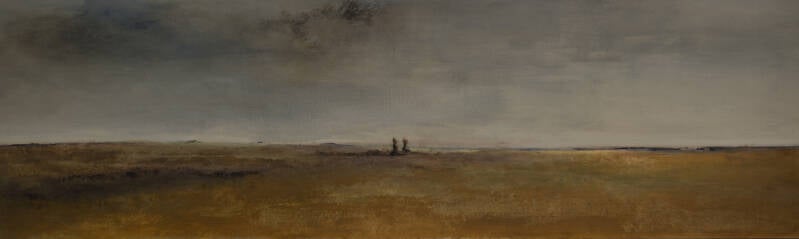Weemoed, olieverf op papier op forex, 180 x 50 cm