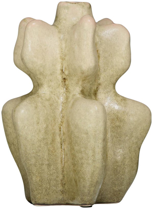 Vaas deco | NARA KERAMIEK OLIJF GROEN | 19x17x37 cm