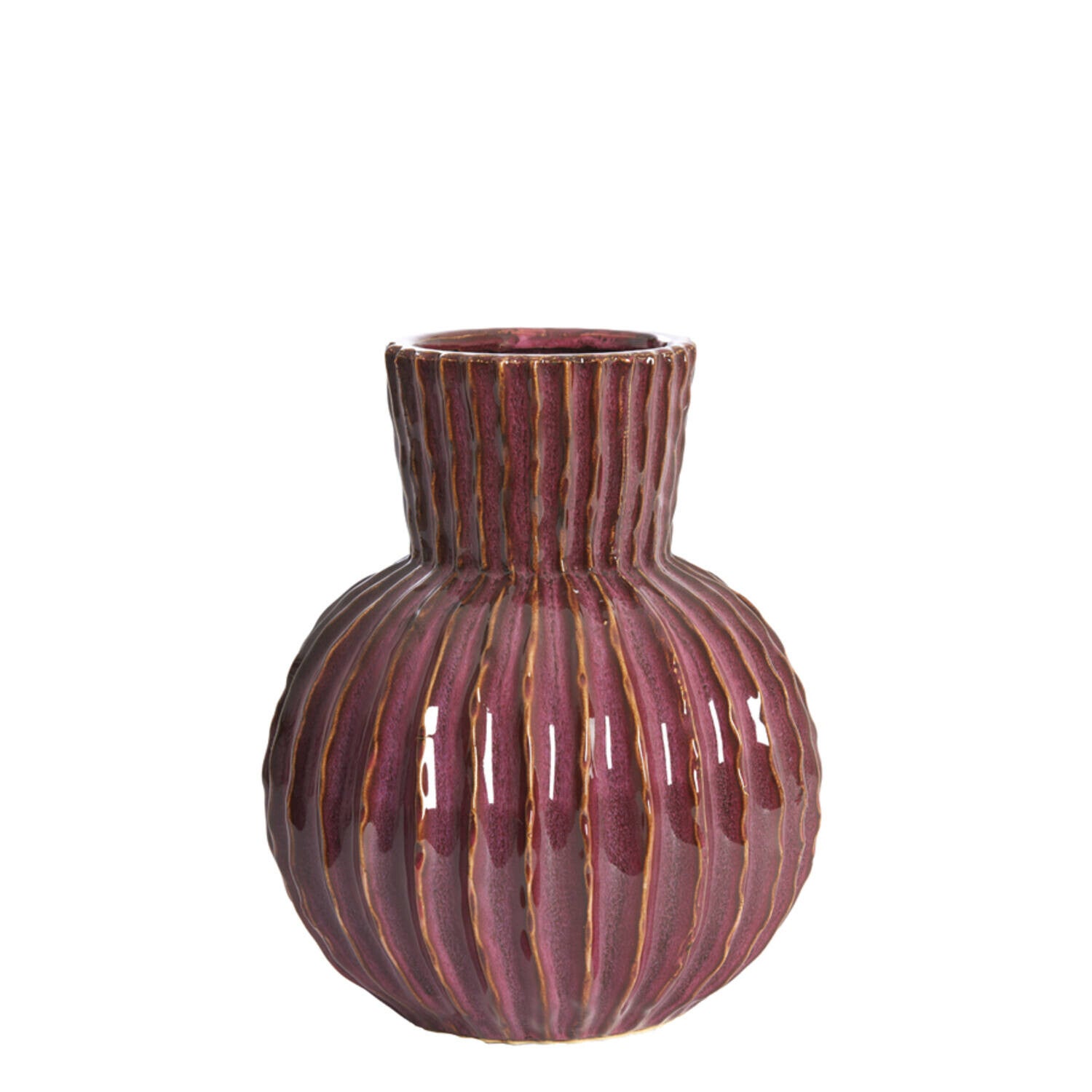 Vaas deco | ZIRJA KERAMIEK AUBERGINE | 25x30 cm