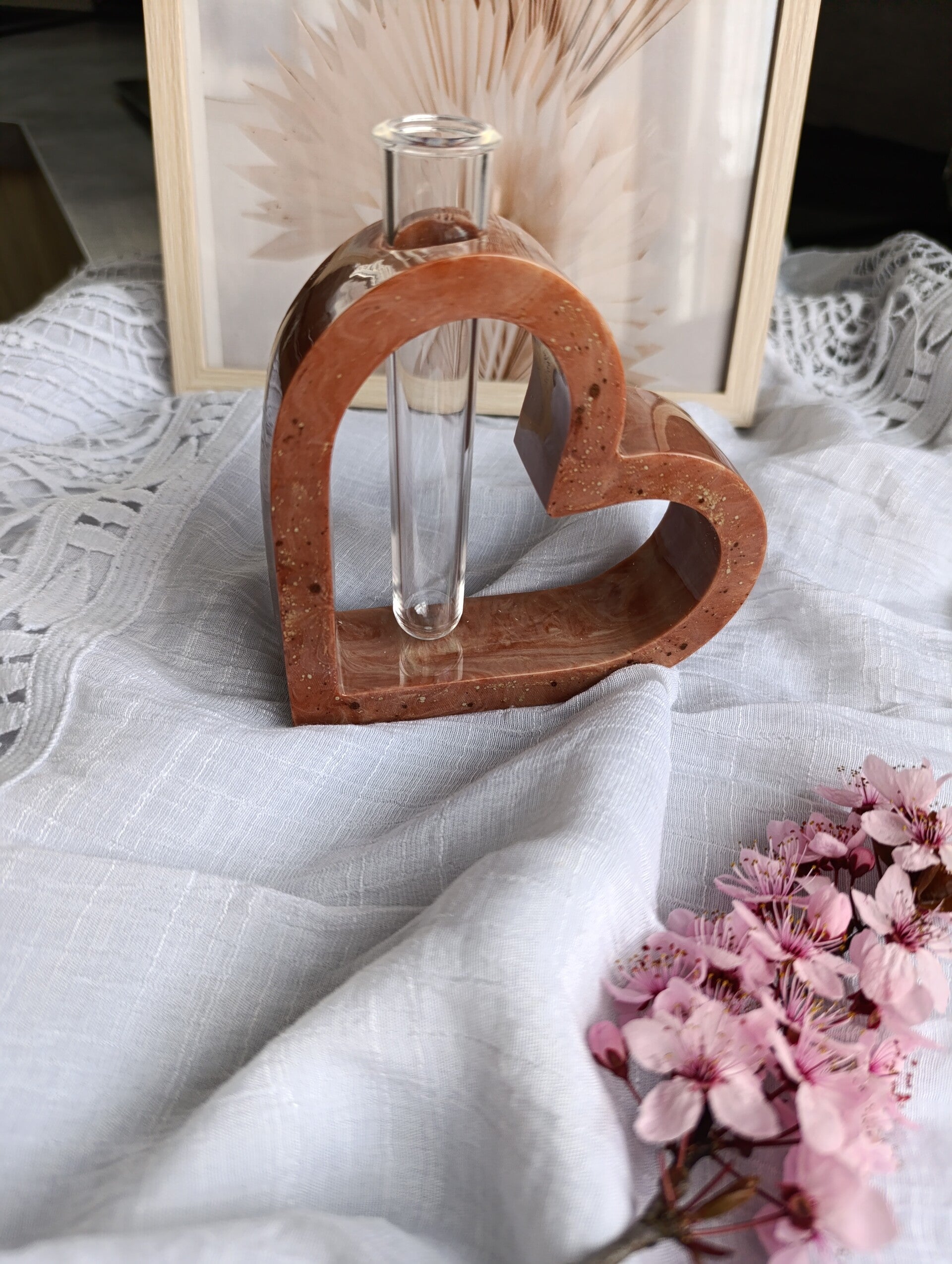 Soliflore "Cœur Infini" en Résine Artisanale