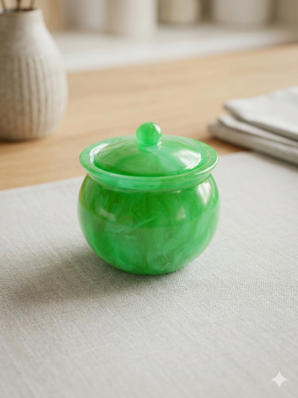 Petit pot avec couvercle💚 émeraude 💚