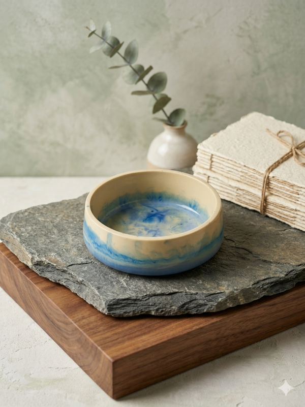 Vide-poches 🌊 marbré azuré 🌊