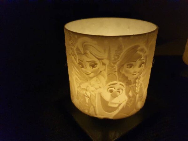 Frozen waxinelicht houder kerst
