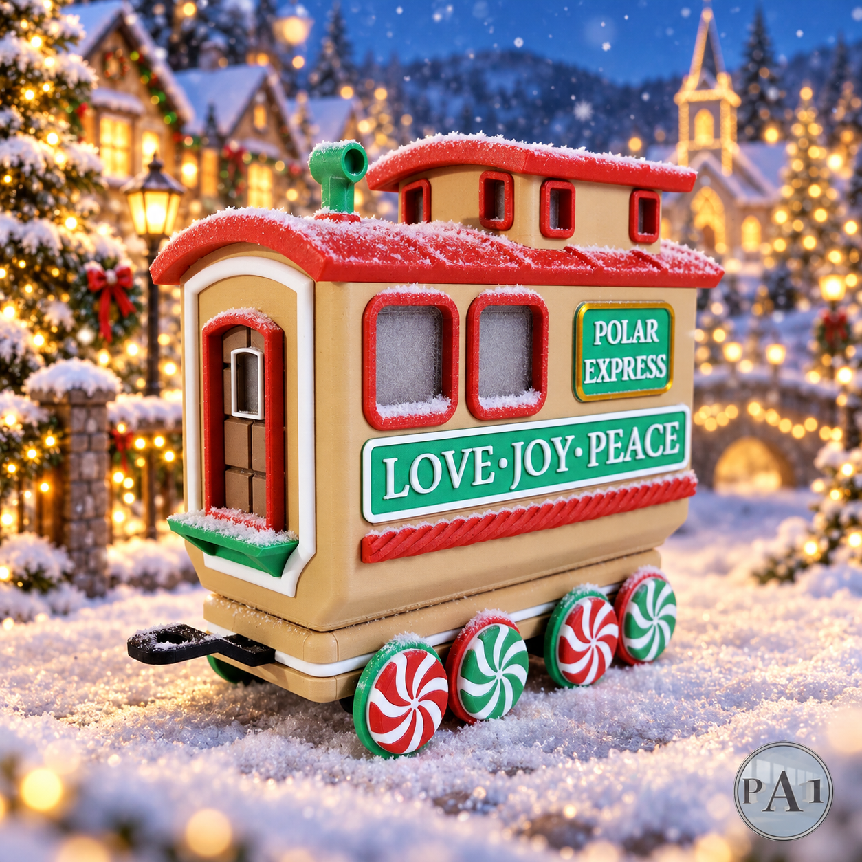 🎄🚂 Polar Express ‘Love • Joy • Peace’ wagon – een feestelijke afsluiting!
