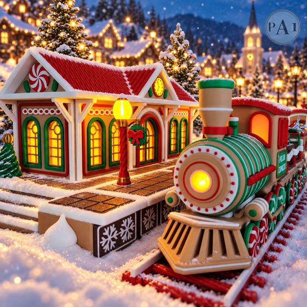 🎄🚂 Polar Express treinstation – hier begint de kerstmagie!
