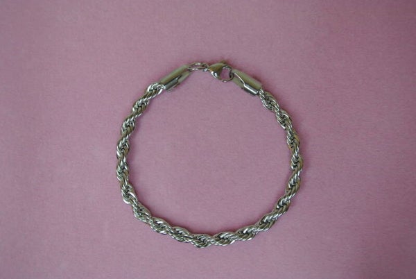 ARMBAND TWIST GROOT - ZILVER
