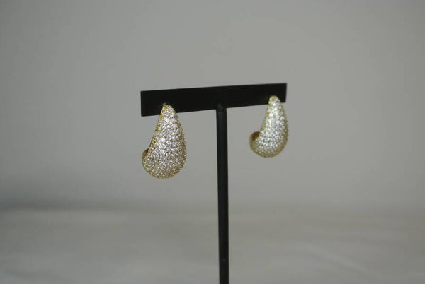 OORBELLEN DRUPPEL DIAMANT - GOUD