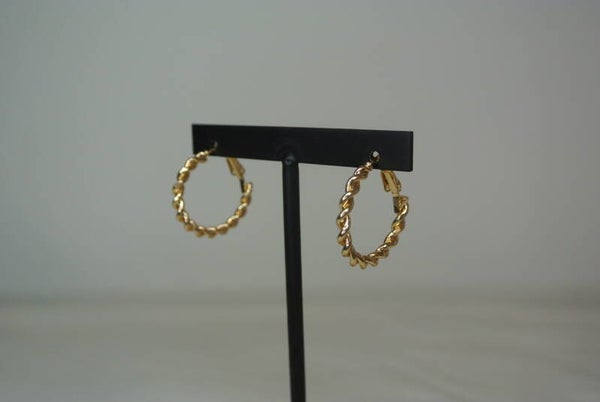 OORBELLEN RING 19 - GOUD
