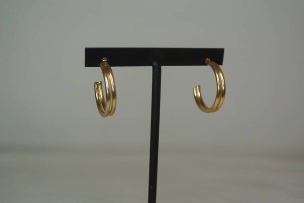 OORBELLEN RING 7 - GOUD