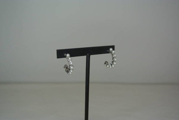 OORBELLEN RING PAREL KLEIN - ZILVER