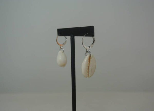 OORBELLEN SCHELP - ZILVER